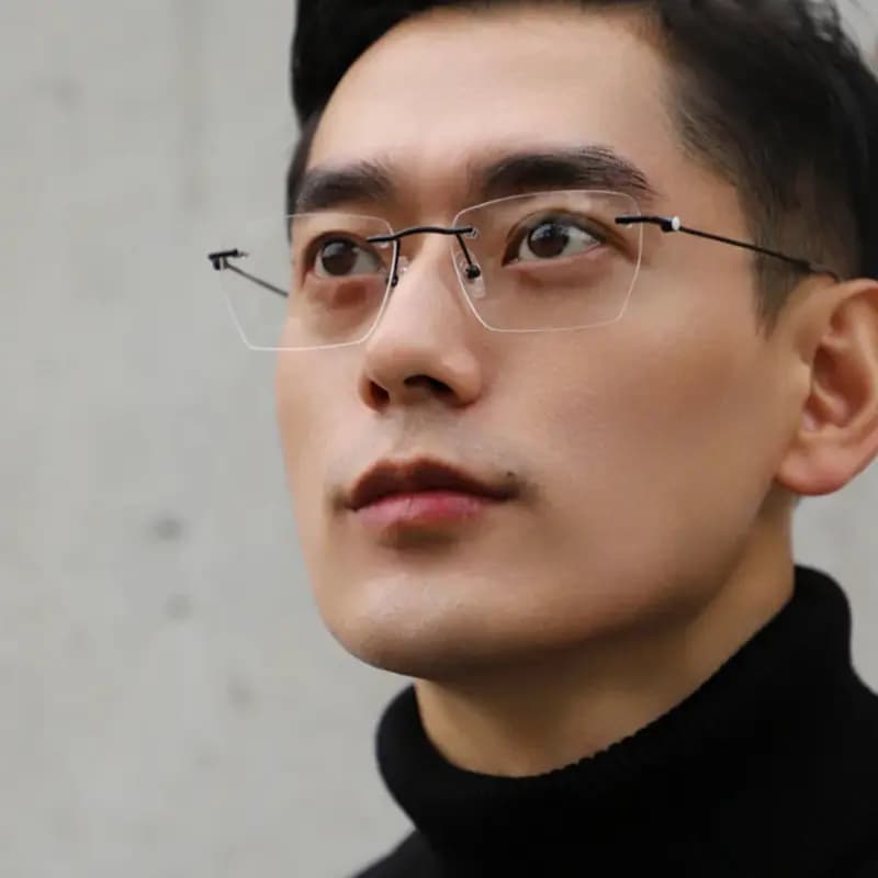 PULAIS Ultra-Light Frameless Prescription Blue Light Blocking Minimalist Face Slimming Blue Light Glasses Unisex 12