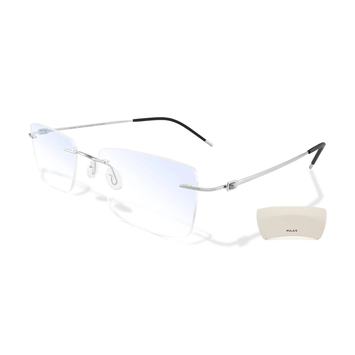 PULAIS Ultra-Light Frameless Prescription Blue Light Blocking Minimalist Face Slimming Blue Light Glasses Unisex 3