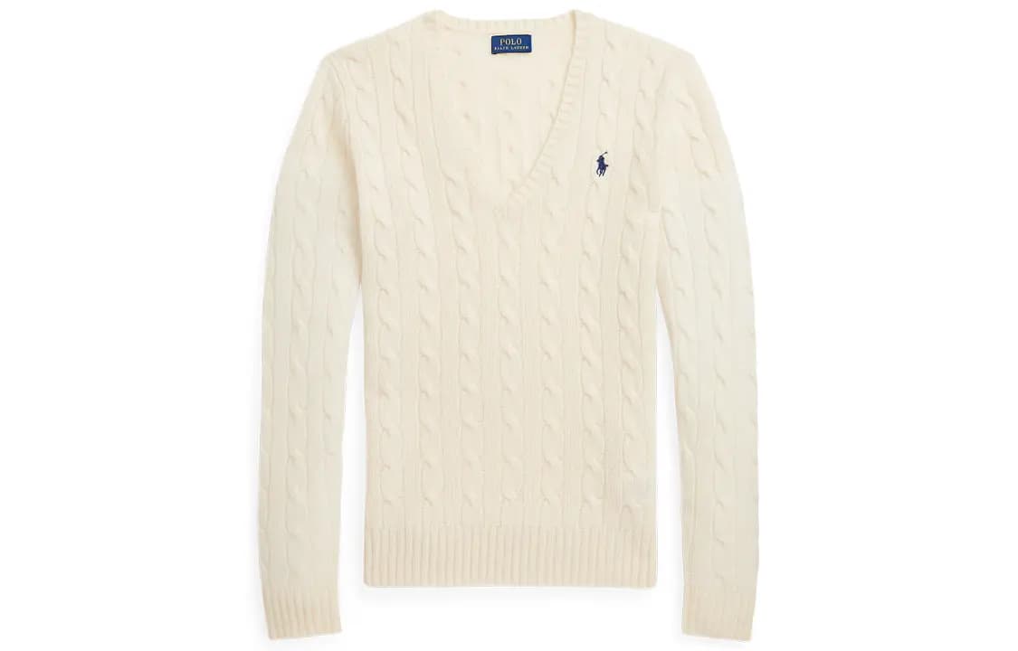 Polo Ralph Lauren SS22 Qadın Sviteri Ağ