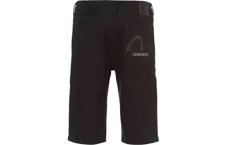 EVISU Seagull Print 5-Inch Denim Shorts Men's Black 2