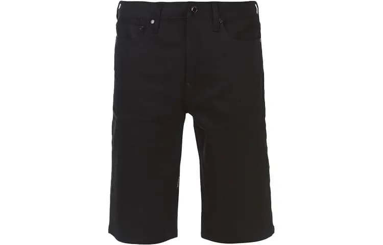 EVISU Seagull Print 5-Inch Denim Kişi Şortu Qara