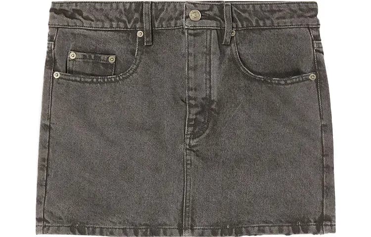 Balenciaga FW22 Denim Short Skirt Qadın Qara