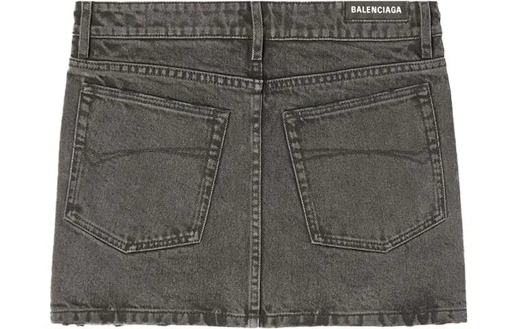 Balenciaga FW22 Denim Short Skirts Women's Black 2