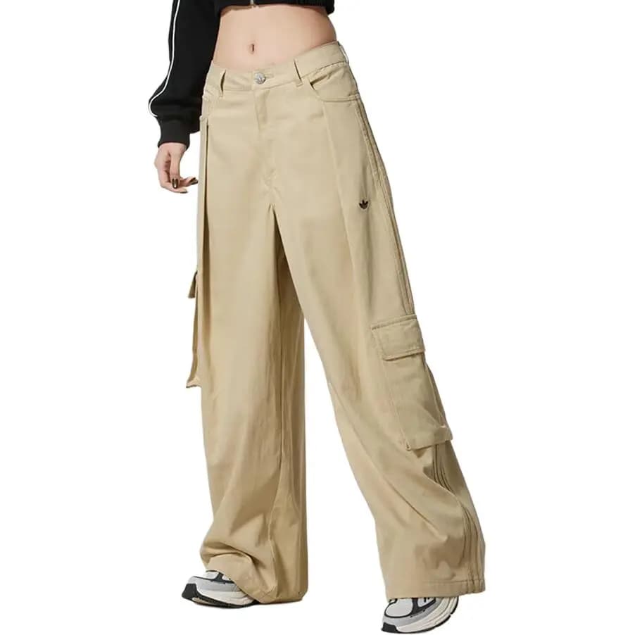 adidas originals Loose Fashion Sport Breathable Solid Color Cargo Pants Women's 2