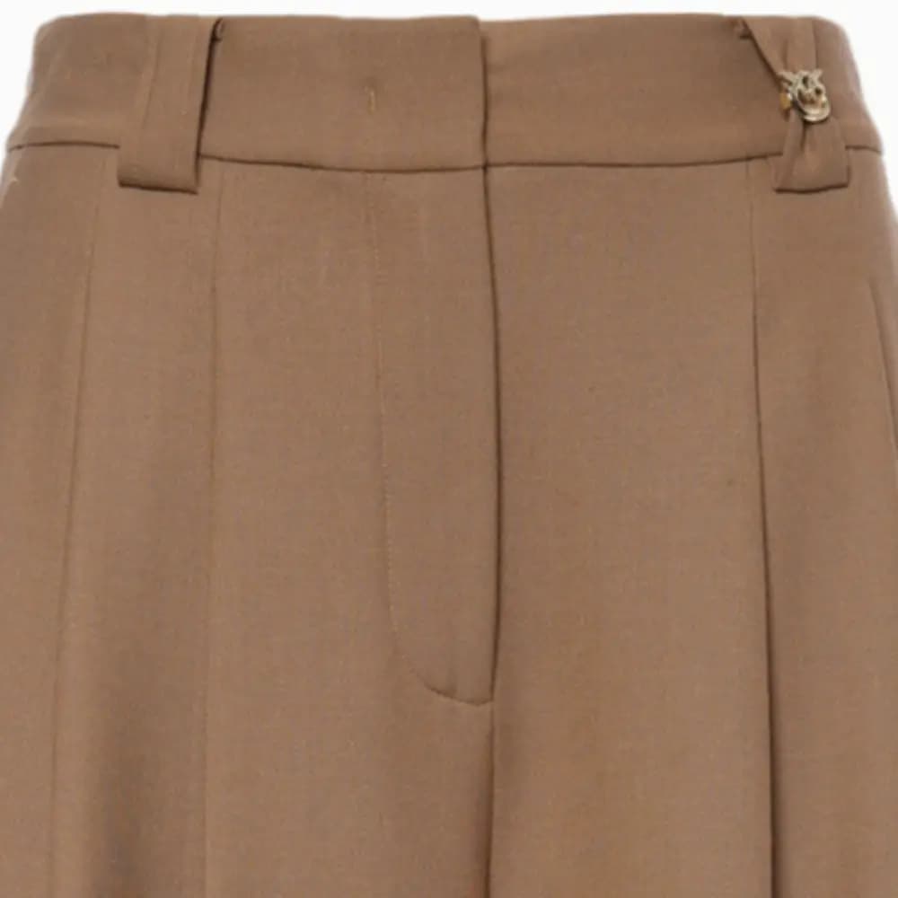PINKO FW25 Light Luxury Commuter Style Heightening Slimming Elegant Versatile Wool Blend Wide-Leg Trousers Women's 5