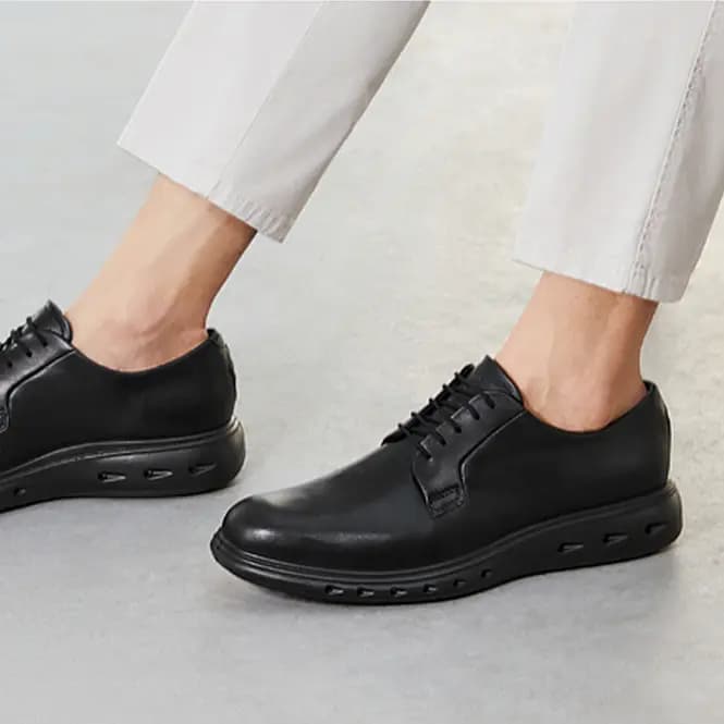 Ecco Mixed Water Resistant 720 Casual Shoes Men's Black 6