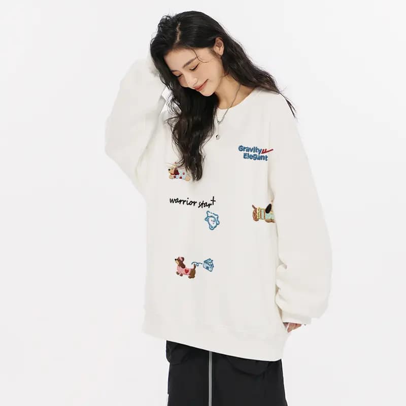 Warrior Retro Dachshund Printli Svitşot və Şalvar Dəsti Unisex 32