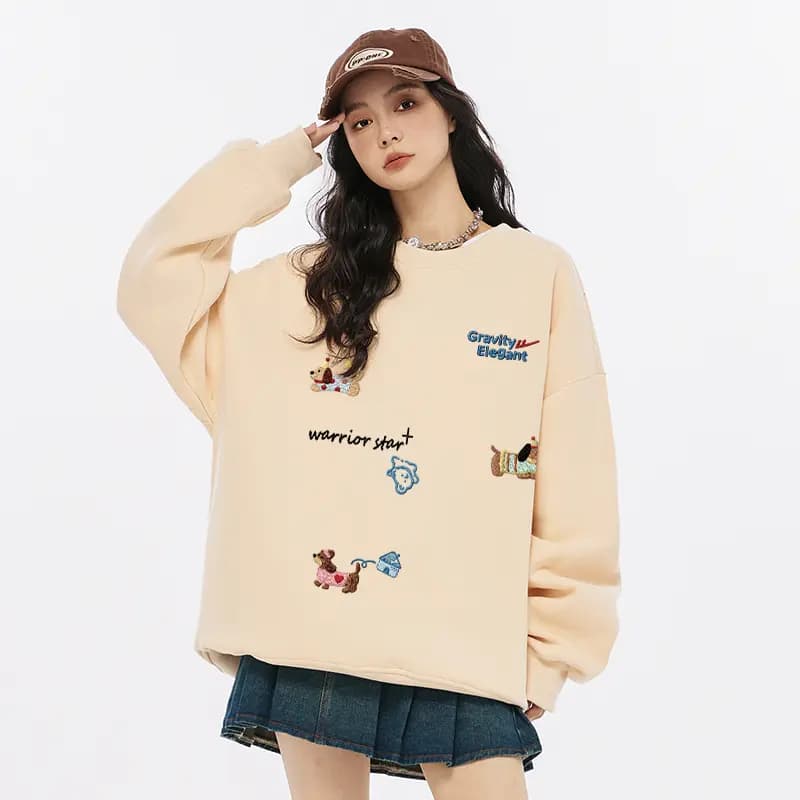 Warrior Retro Dachshund Printli Svitşot və Şalvar Dəsti Unisex 56