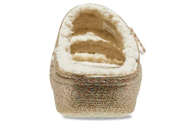 Crocs Classic Cozzzy Glitter Səndəl Qadın Multi Gold 5
