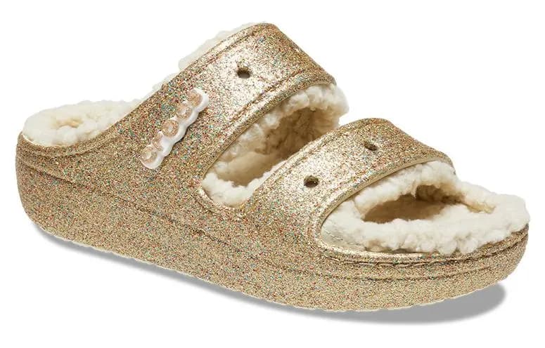Crocs Classic Cozzzy Glitter Səndəl Qadın Multi Gold 3