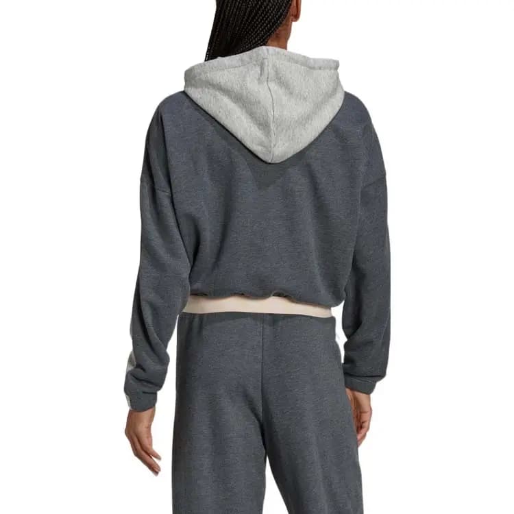 Adidas Cropped Coats Women's Medium Heather Gray 3
