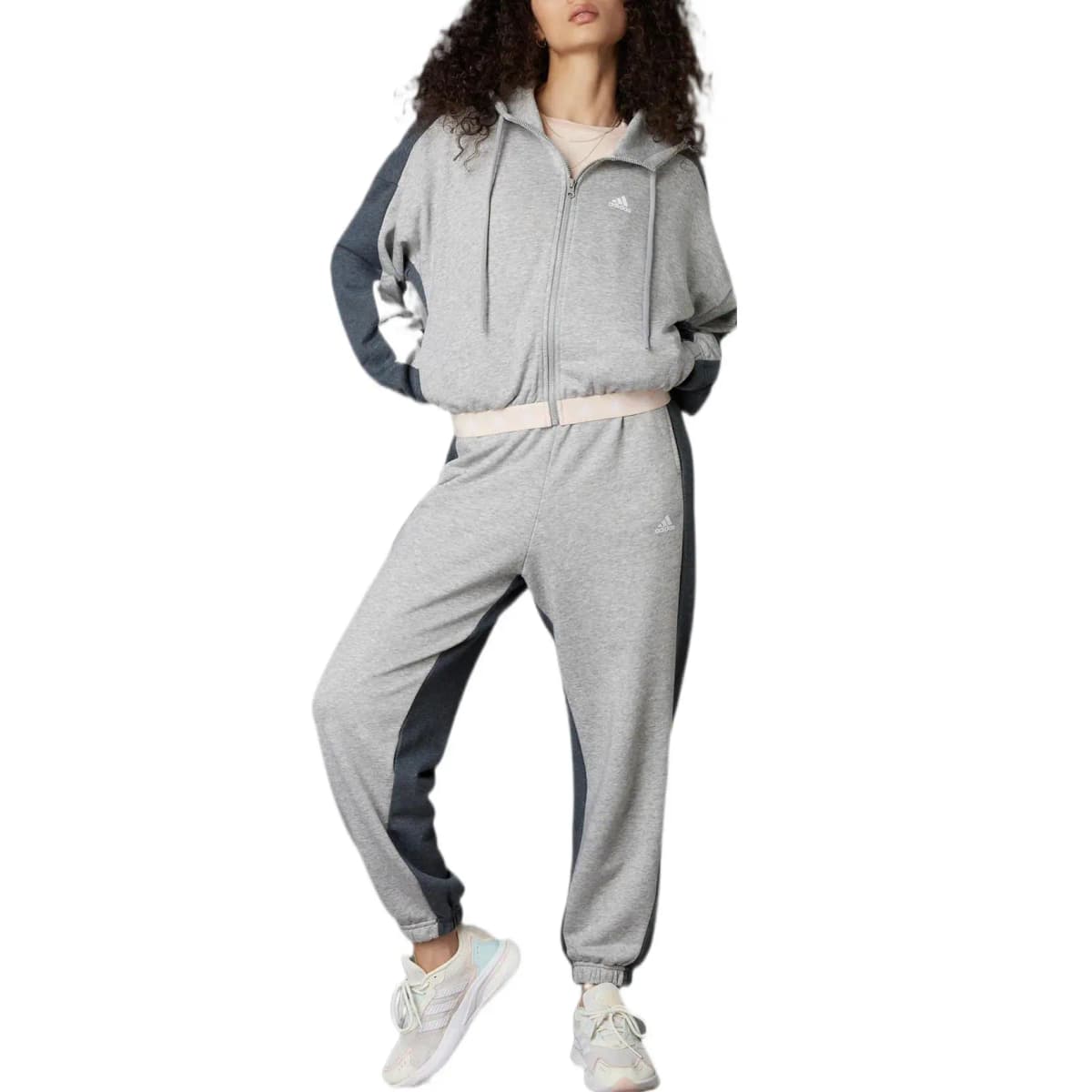 Adidas Cropped Qadın Pencəyi Boz