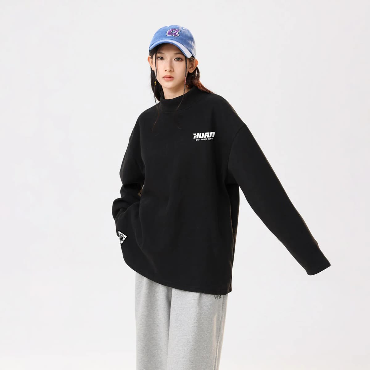 HUANQIU American Uzunqol Köynək Unisex 9