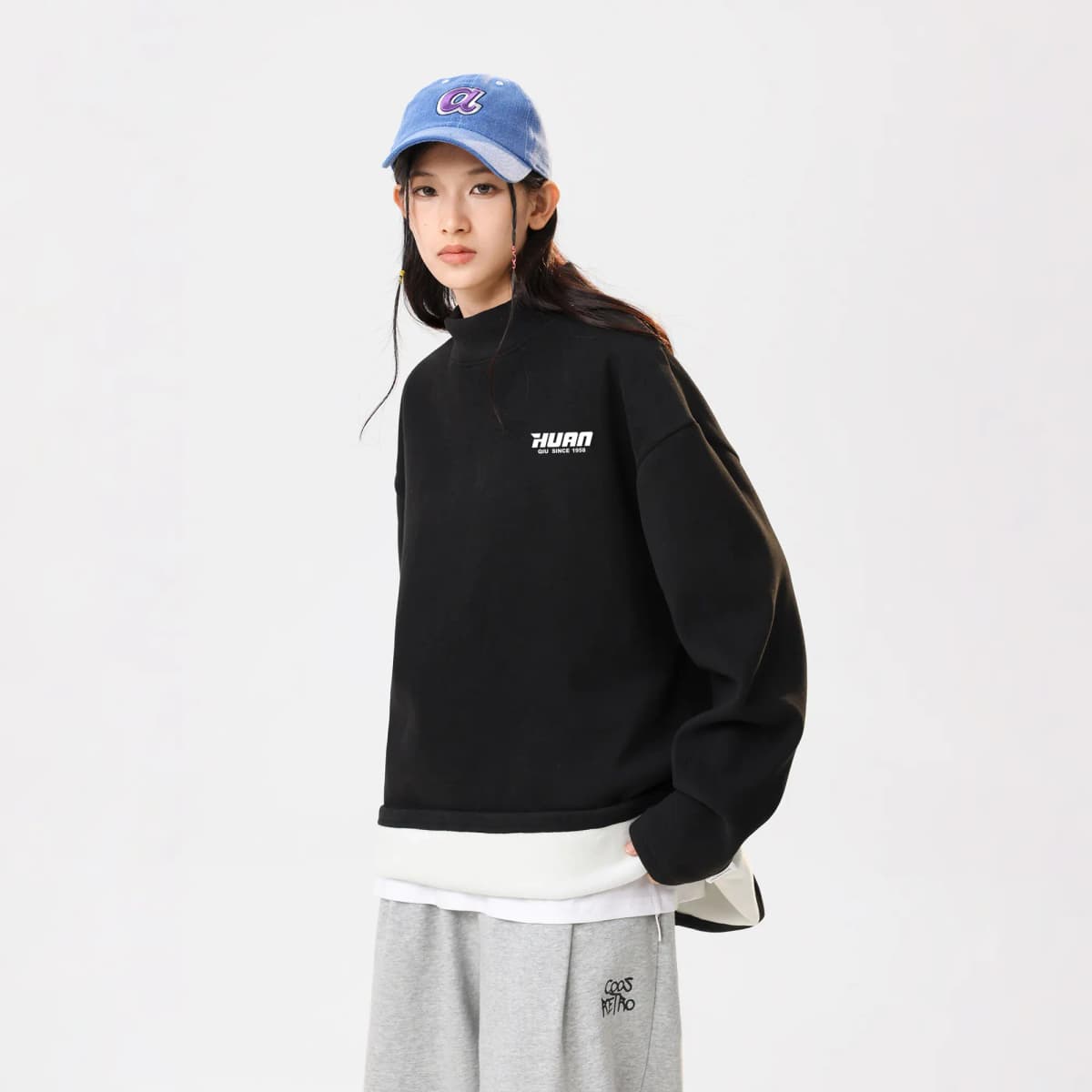 HUANQIU American Uzunqol Köynək Unisex 12
