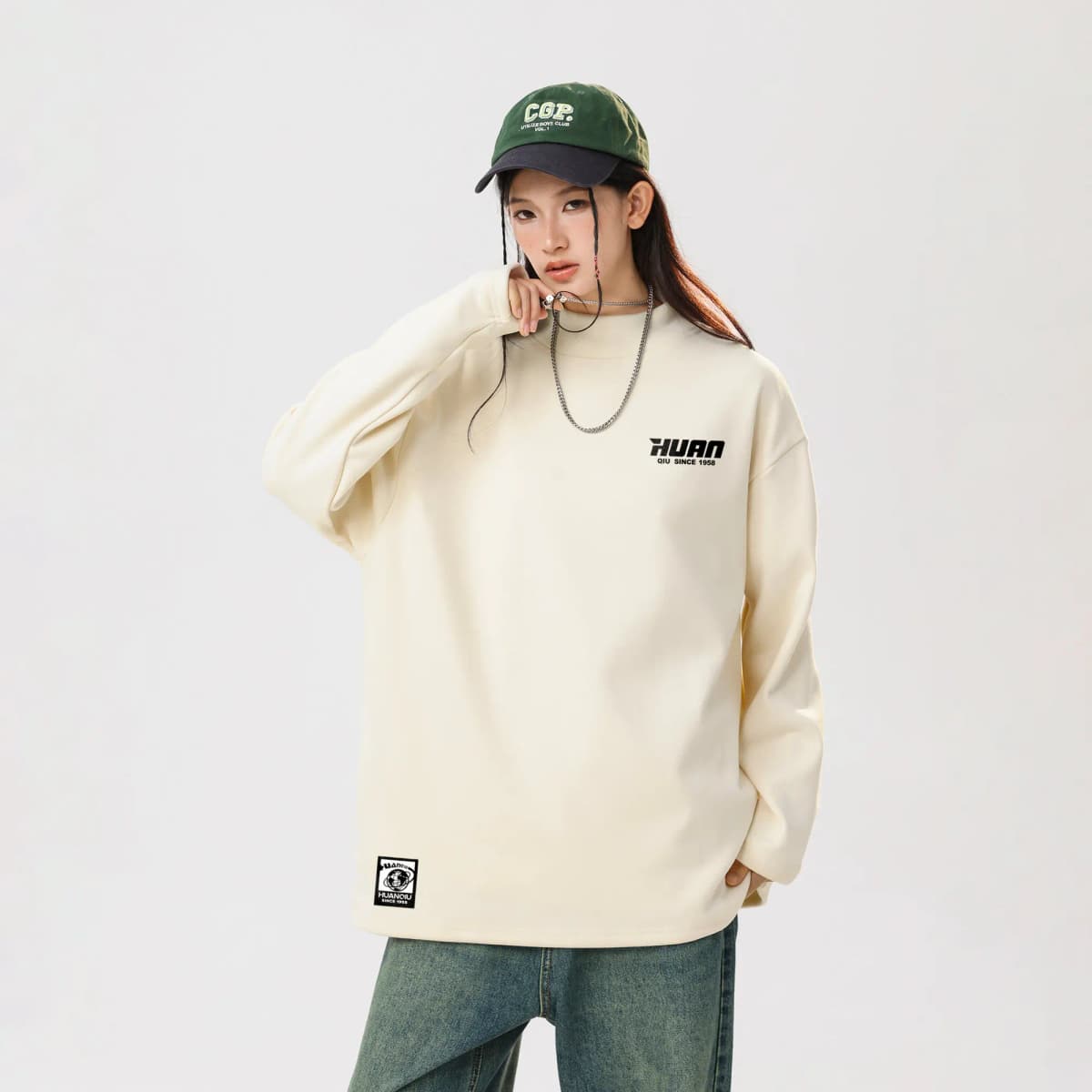 HUANQIU American Uzunqol Köynək Unisex 18