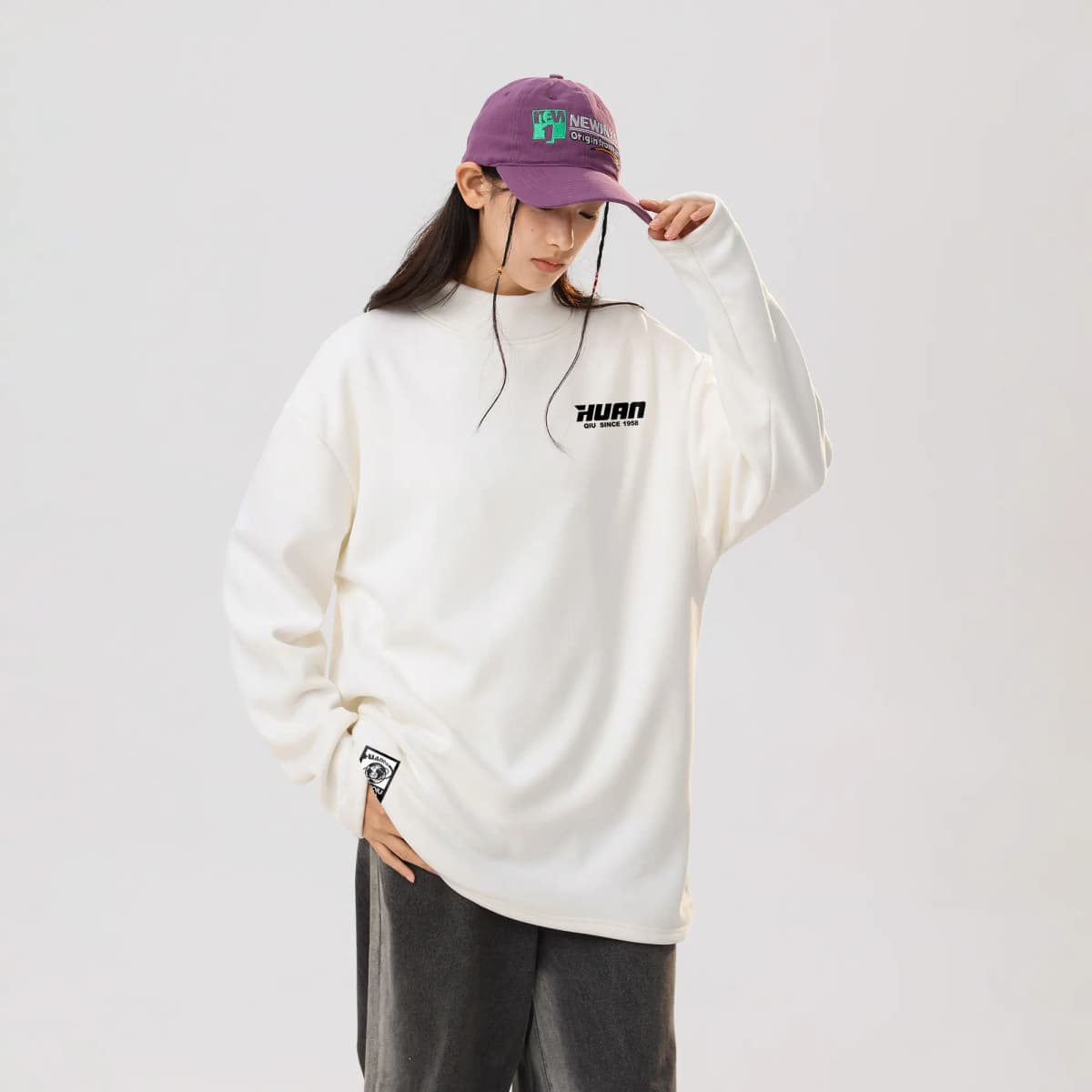 HUANQIU American Uzunqol Köynək Unisex 4