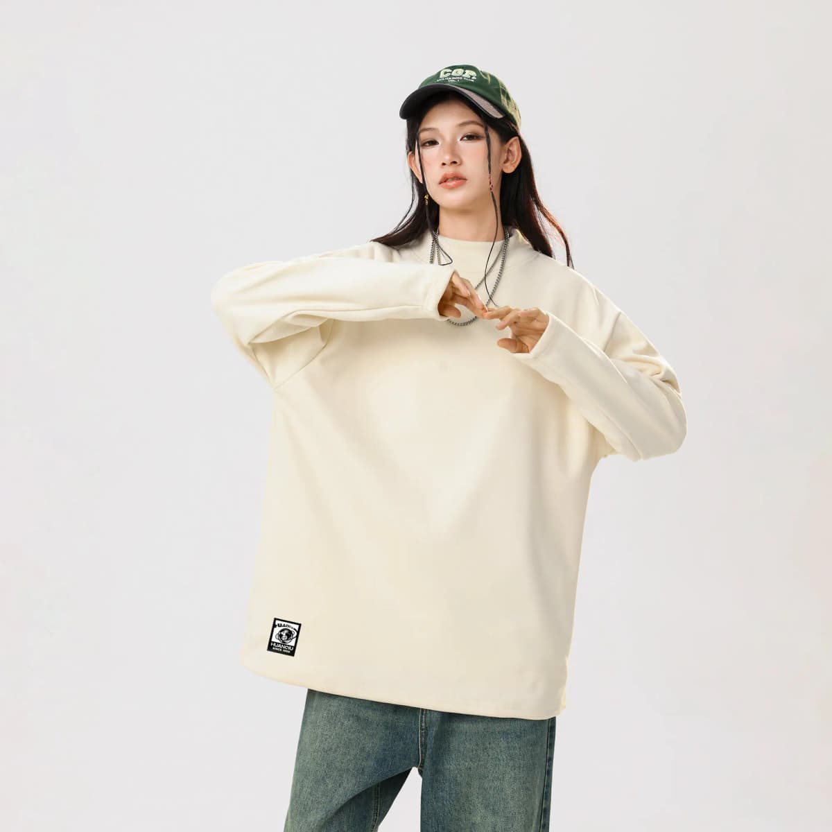 HUANQIU American Uzunqol Köynək Unisex 20