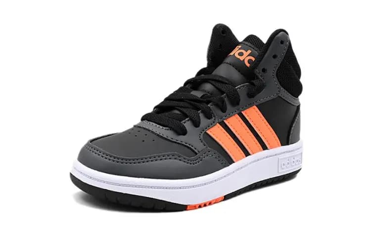Adidas Neo Hoops 3.0 Mid K Uşaq Skeyt Ayaqqabısı Qara/Narıncı 3