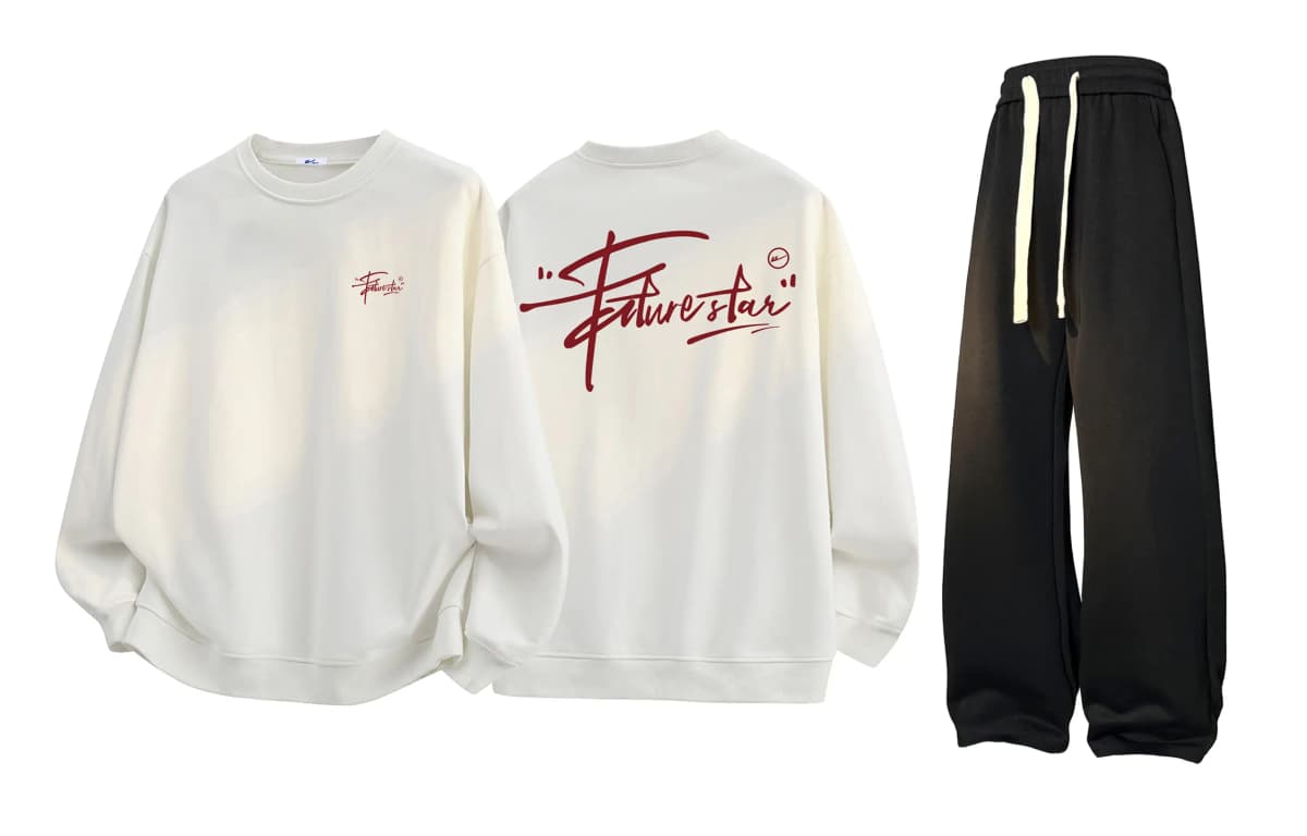 Warrior College Style Sweatshirt Set Unisex