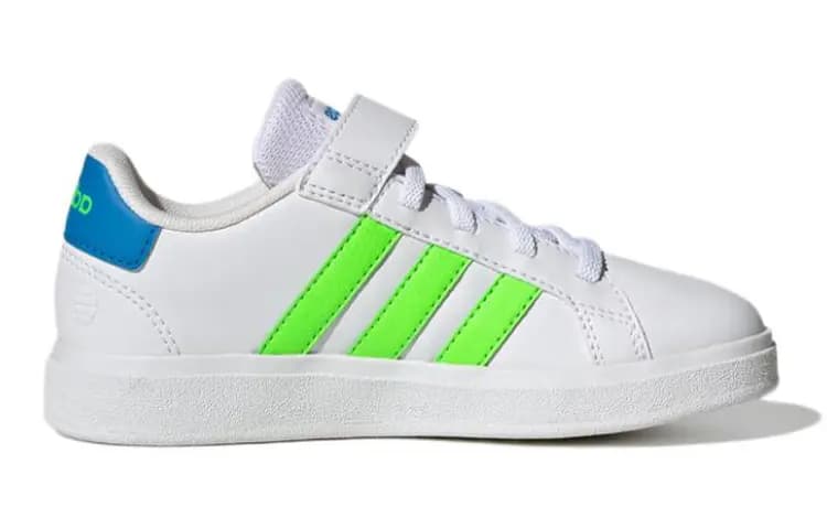 Adidas Neo GRAND COURT 2.0 EL K Uşaq Skeyt Ayaqqabısı Ağ/Yaşıl 2