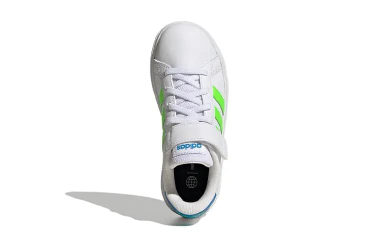 Adidas Neo GRAND COURT 2.0 EL K Uşaq Skeyt Ayaqqabısı Ağ/Yaşıl 5