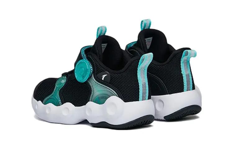 Antakids Alien Low-Top Children's Basketball Shoes Black Blue Children Aged 3-7 Years Old 4