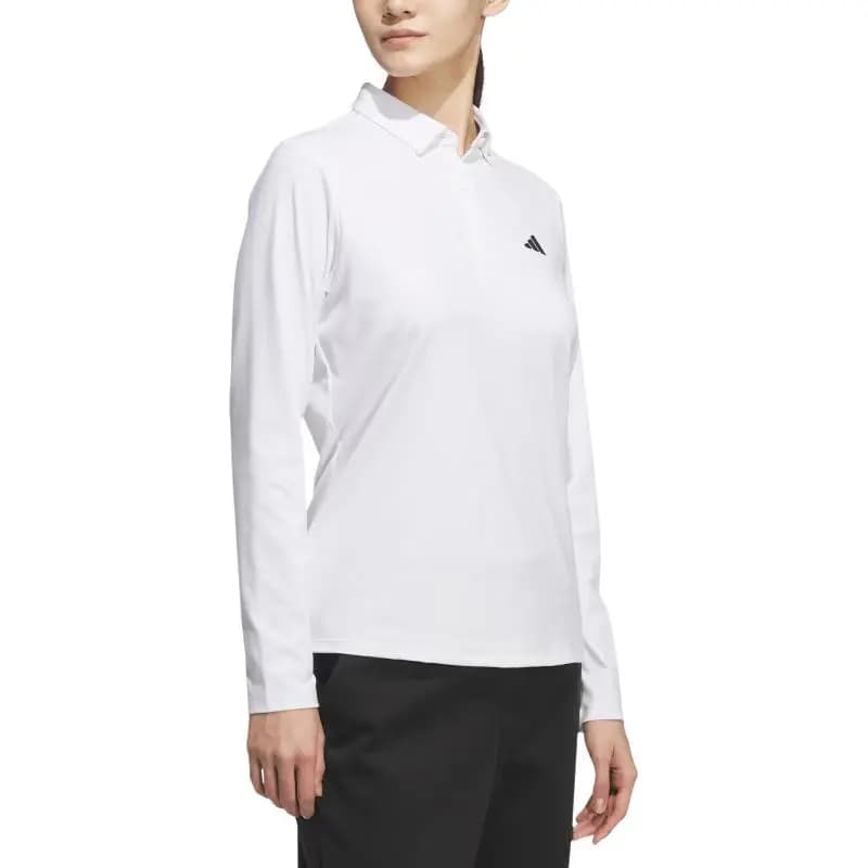adidas Logo Button Long Sleeve Polo Shirt Japan Version Women's 4