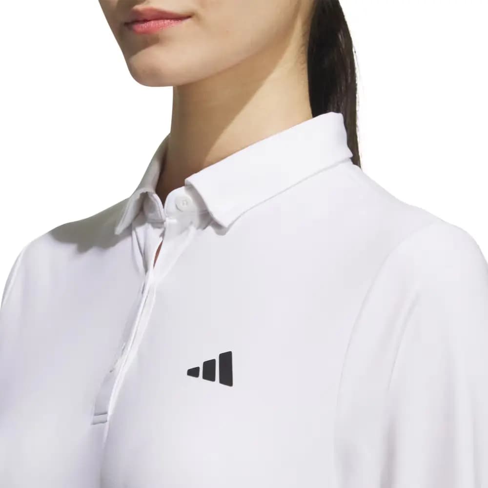 adidas Logo Button Long Sleeve Polo Shirt Japan Version Women's 5