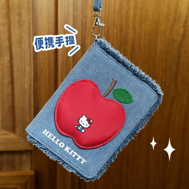 Sanrio Hello Kitty Qızlar üçün Kart və Pasport Qabı Mavi 5