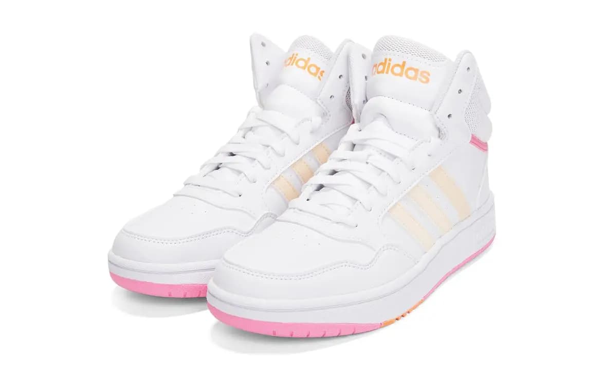 Adidas Neo Hoops Mid 3.0 K Uşaq Skeytbord Ayaqqabısı Ağ 3