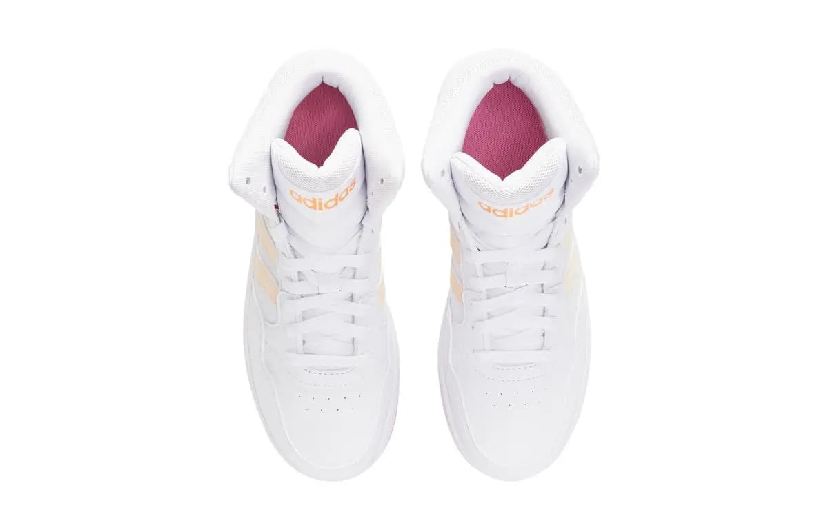 Adidas Neo Hoops Mid 3.0 K Uşaq Skeytbord Ayaqqabısı Ağ 4