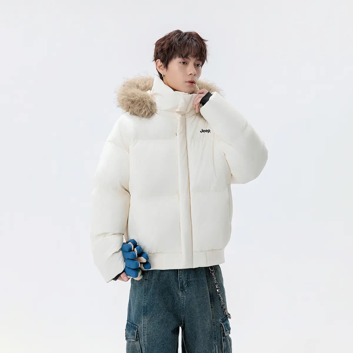 Jeep American High Street Puffer Dəri Pencək Unisex 16