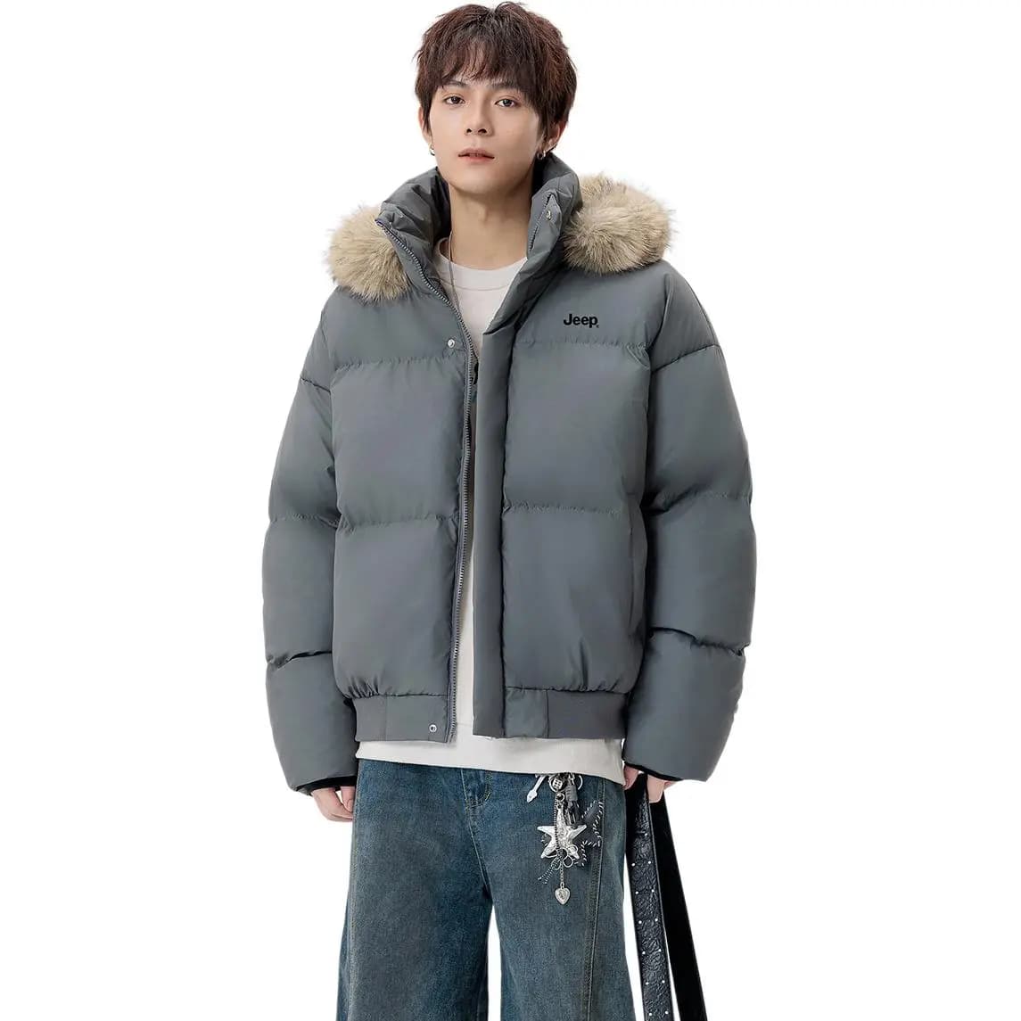 Jeep American High Street Puffer Dəri Pencək Unisex 7