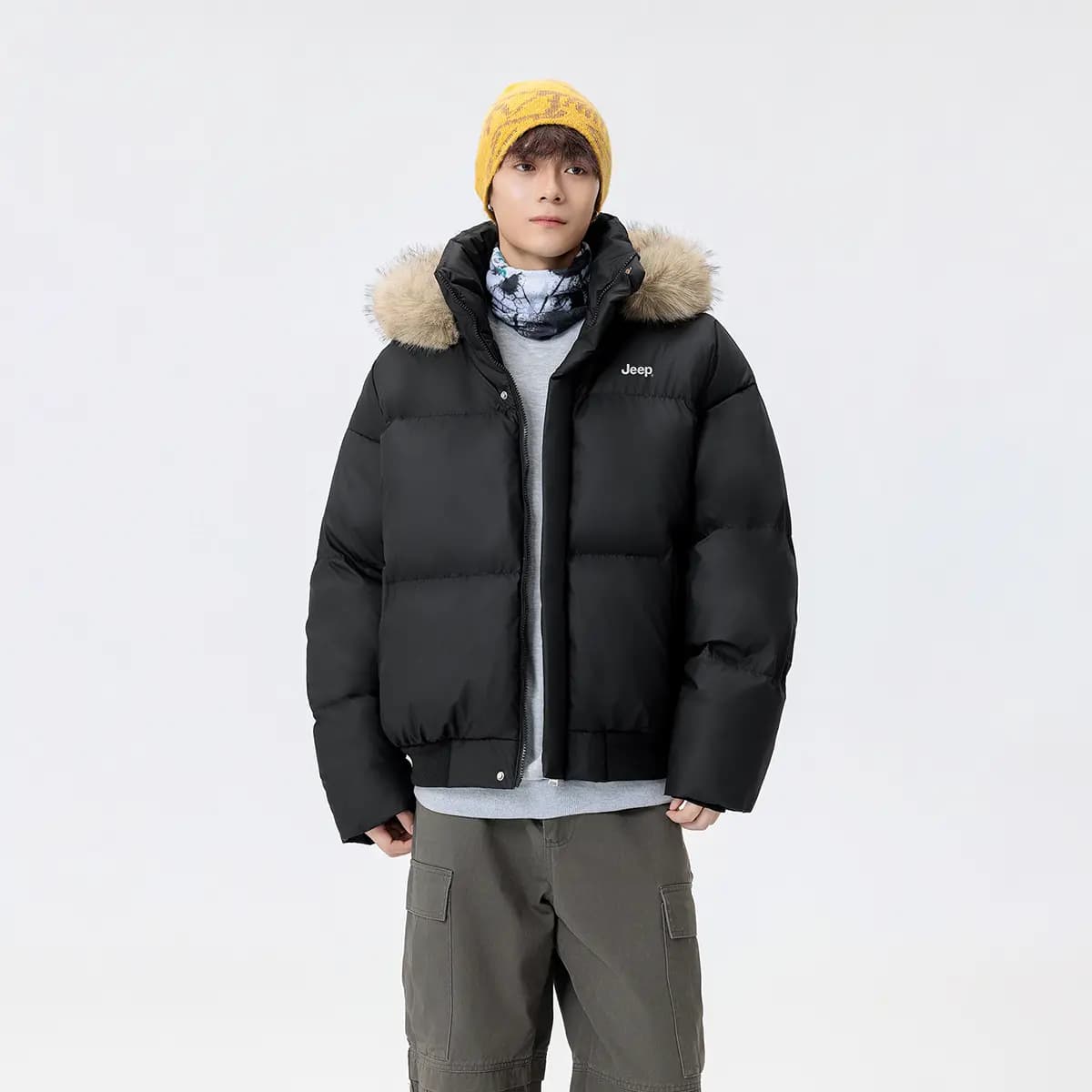 Jeep American High Street Puffer Dəri Pencək Unisex 4