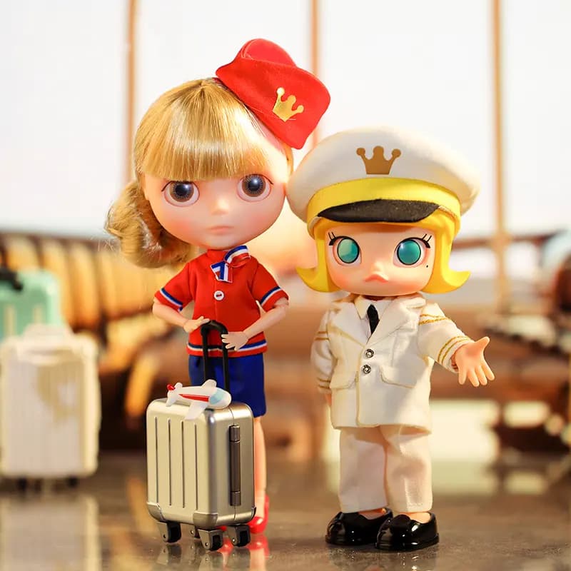 POP MART MOLLY With Blythe Set Doll BJD Ball Jointed Dolls 14cm/16cm 2