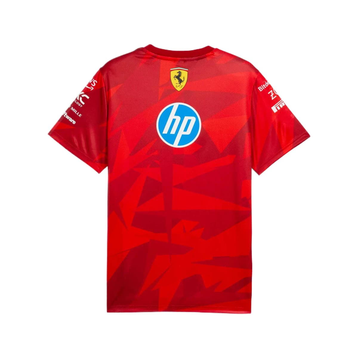 PUMA Scuderia Ferrari HP 20th Anniversary Red Retro Print Round Neck Pullover Racing T-Shirt Men's 2