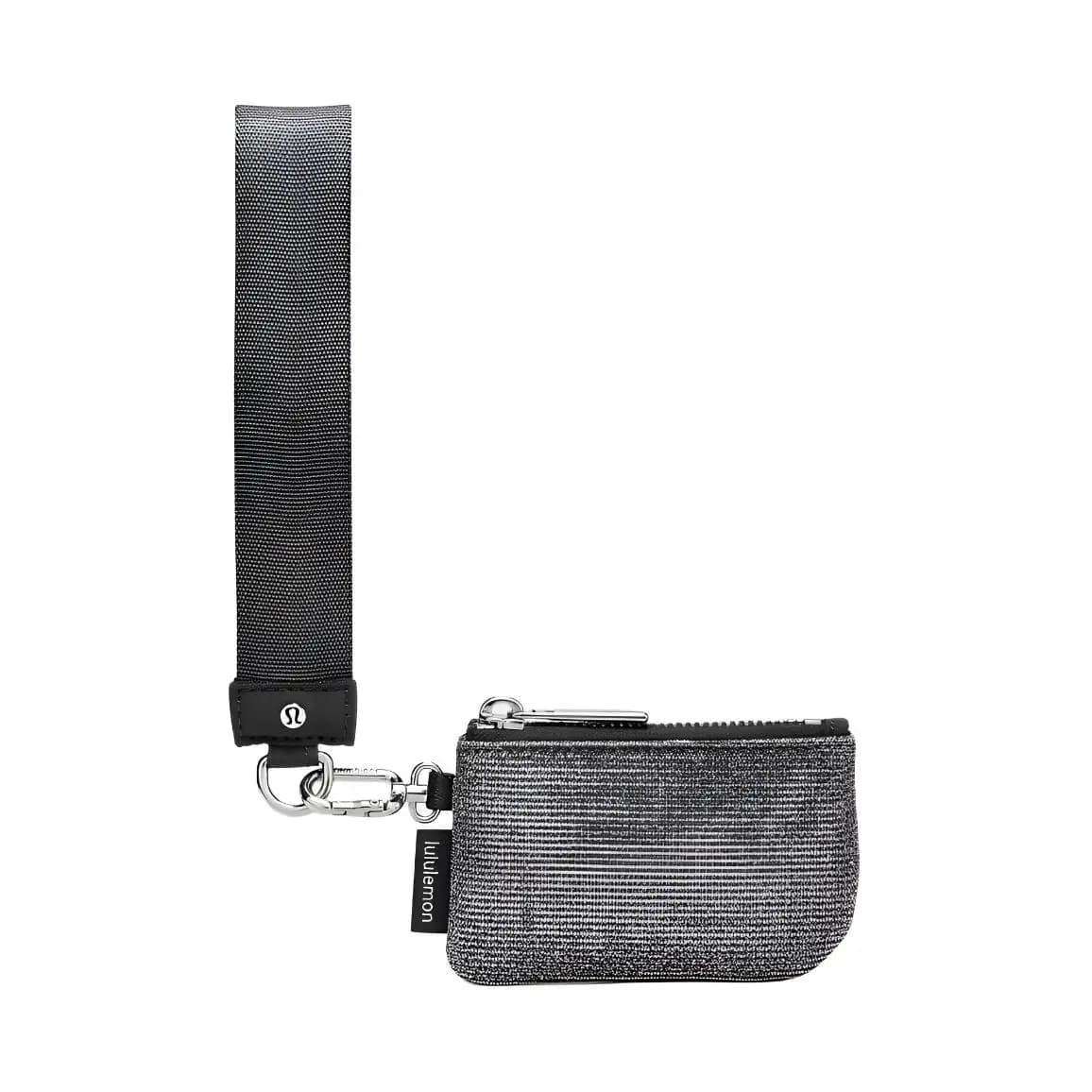 lululemon Casual Fashion Dual Wristlet Pouch Nylon & Polyester Blend Coin Purse Women's Dark Silver & Graphite Grey 3