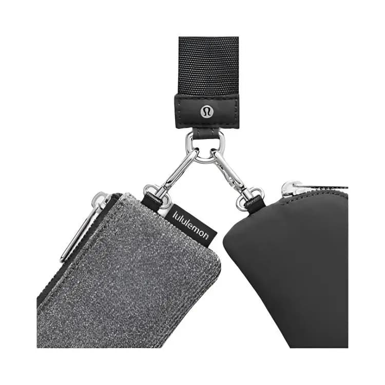 lululemon Casual Fashion Dual Wristlet Pouch Nylon & Polyester Blend Coin Purse Women's Dark Silver & Graphite Grey 4