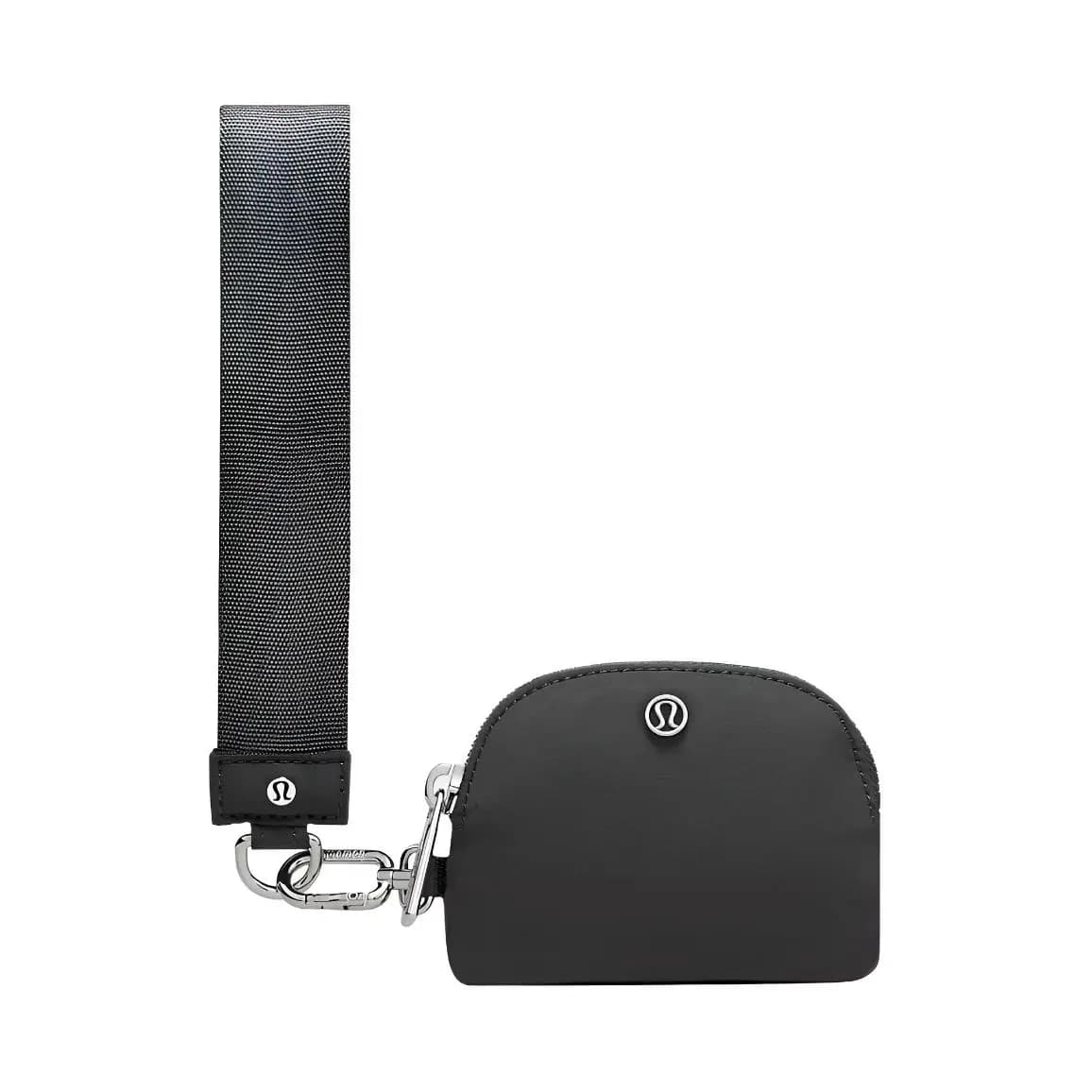 lululemon Casual Fashion Dual Wristlet Pouch Nylon & Polyester Blend Coin Purse Women's Dark Silver & Graphite Grey 2