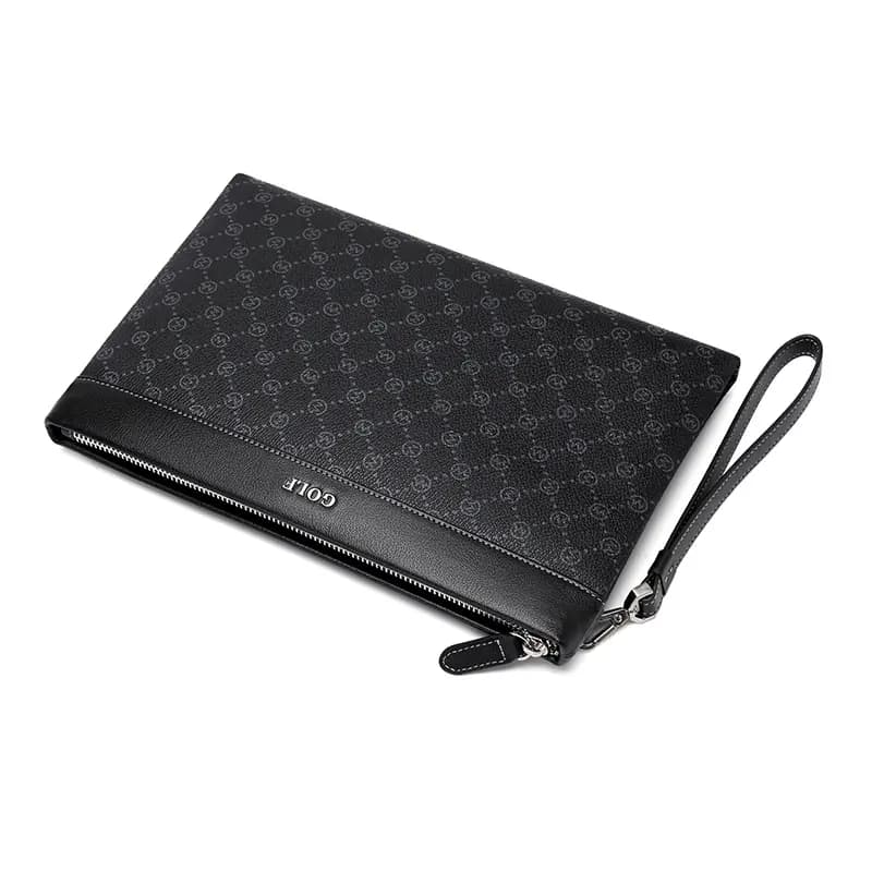 GOLF PVC Card Holder, Wallet, Handbag, Shoulder Bag, Clutch Large Men's Black 6