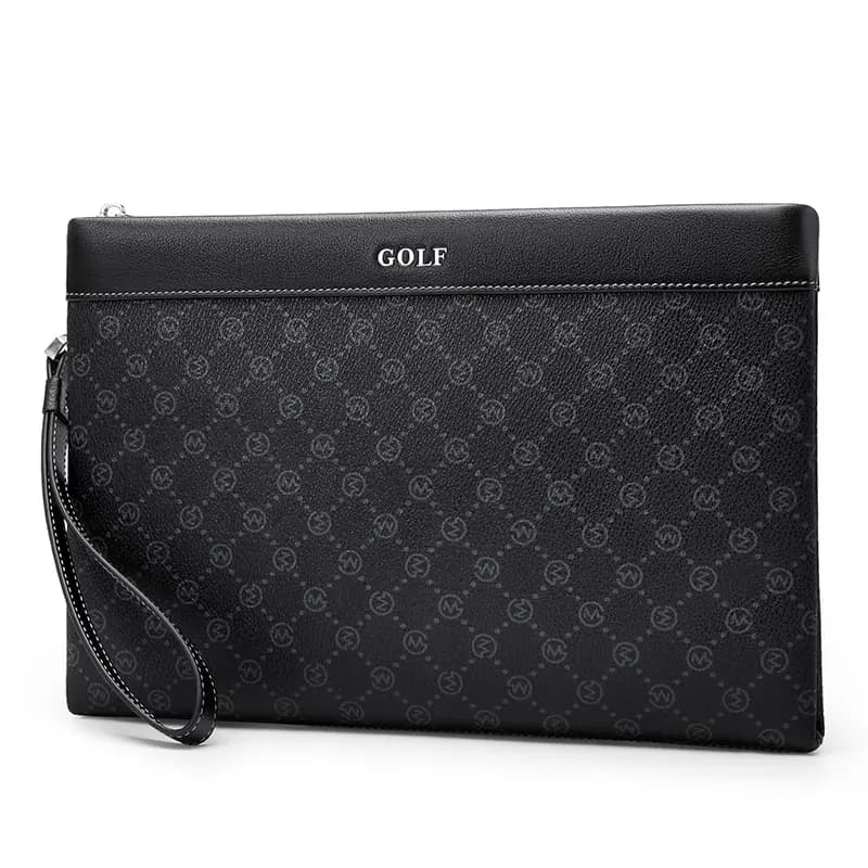 GOLF PVC Card Holder, Wallet, Handbag, Shoulder Bag, Clutch Large Men's Black 2