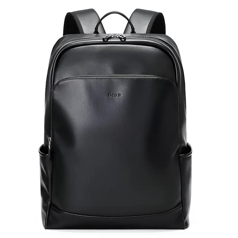 GOLF Synthetic Leather Backpack Large Size Men's Black/Dark Gray 2