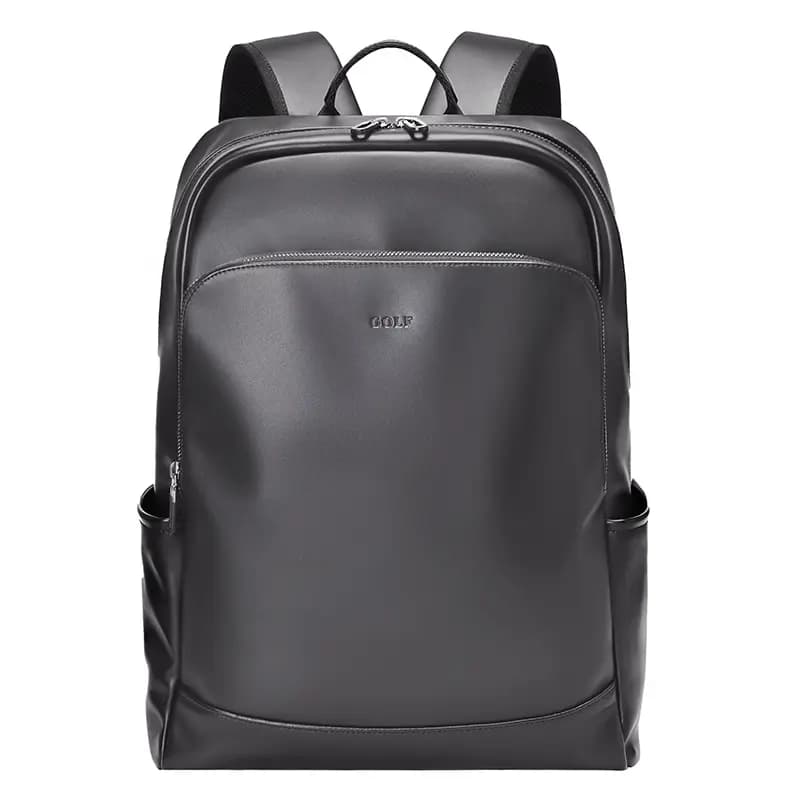 GOLF Synthetic Leather Backpack Large Size Men's Black/Dark Gray 8