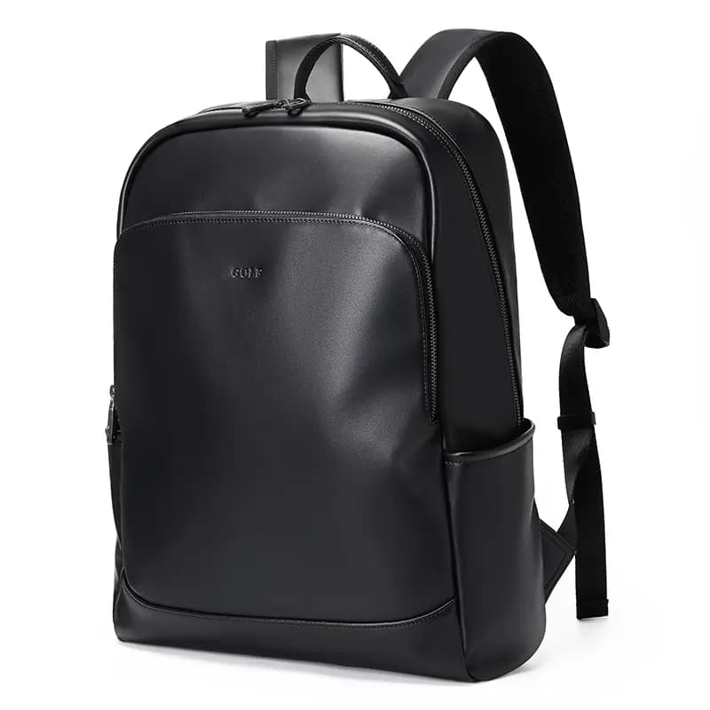 GOLF Synthetic Leather Backpack Men's Black/Dark Gray