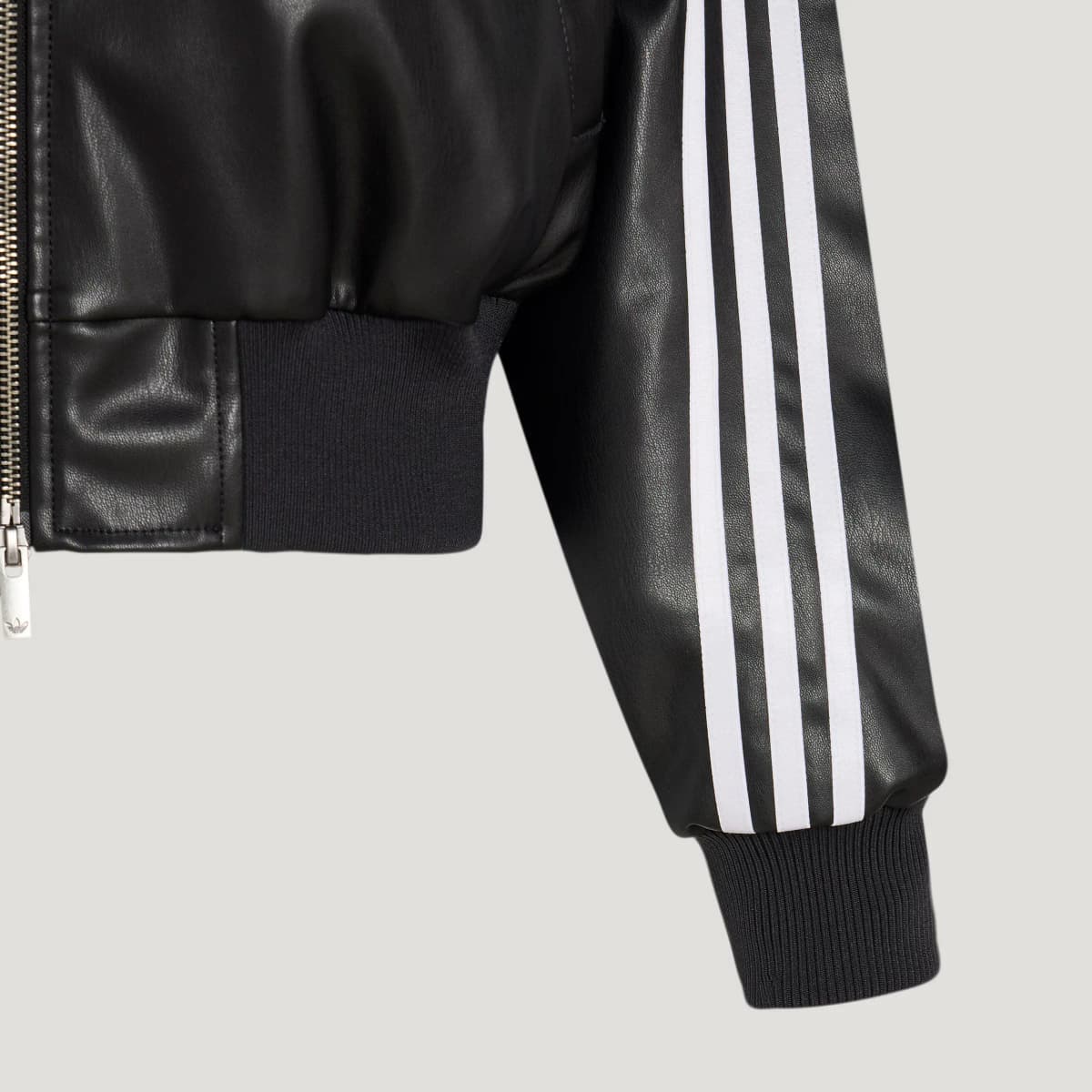 adidas originals W PLEATHER JACKET PAD Warm Sport Hooded Zip Padded Jacket Women's 9