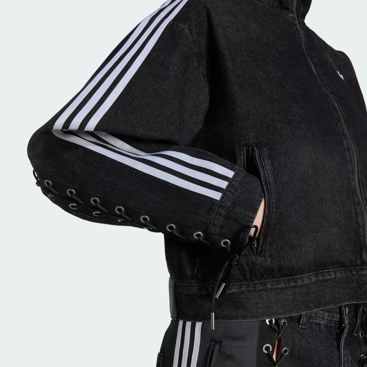 adidas Originals FB DENIM LACING Qadın Cins Pencəyi 4