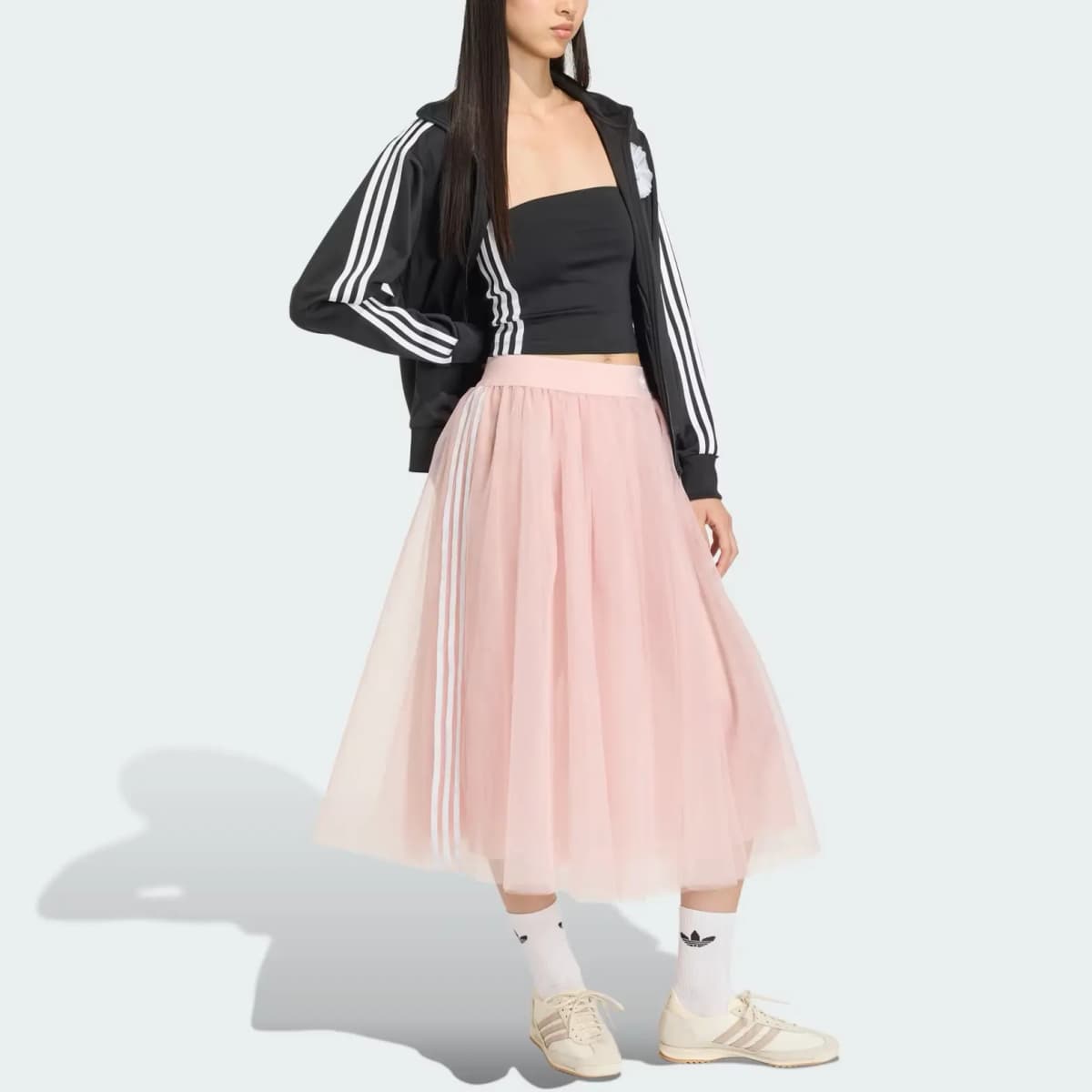 adidas originals Tulle Stripe Qadın Uzun Ətəyi 4