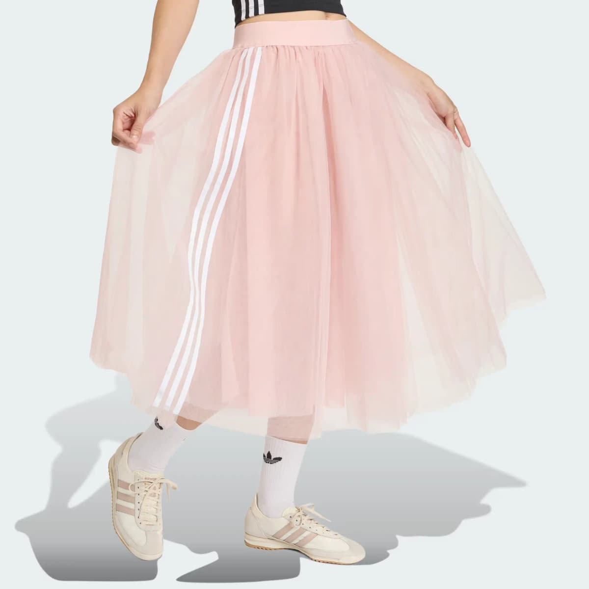 adidas originals Tulle Stripe Qadın Uzun Ətəyi 2