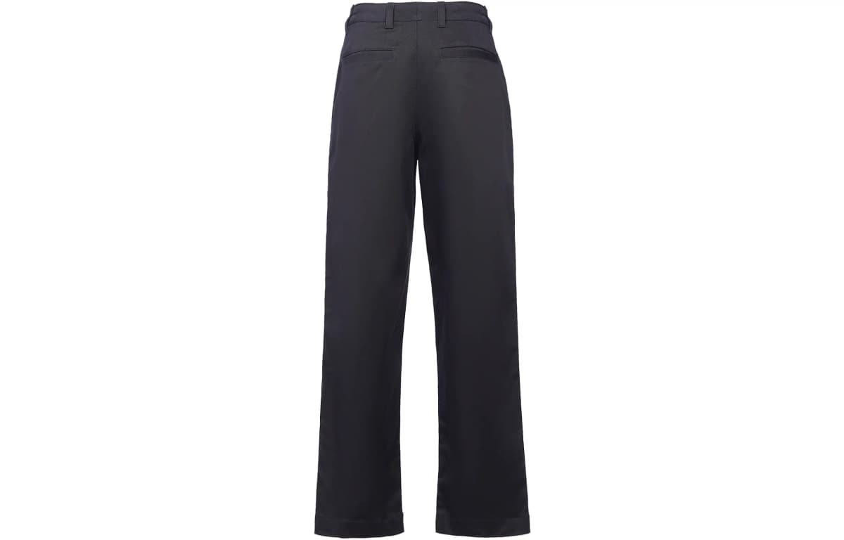 Nike Life Solid Color Logo Print Relaxed Straight Leg Casual Pants Men's Black 3