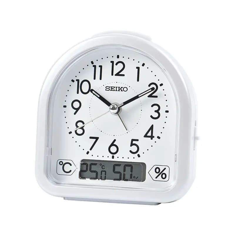 SEIKO Quartz Zəngli Saat Unisex Ağ QHE191W 3